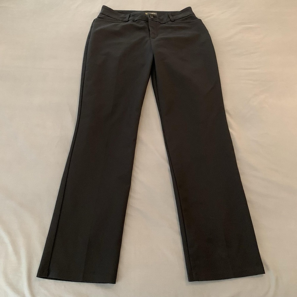 Lee Pants Womens 10 (30x30 fit) Black Secretly Shapes Straight Leg Dress Stretch